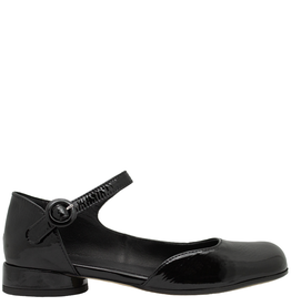 Now Now N45R Black Patent Asymmetric Flat Mary Jane 9143
