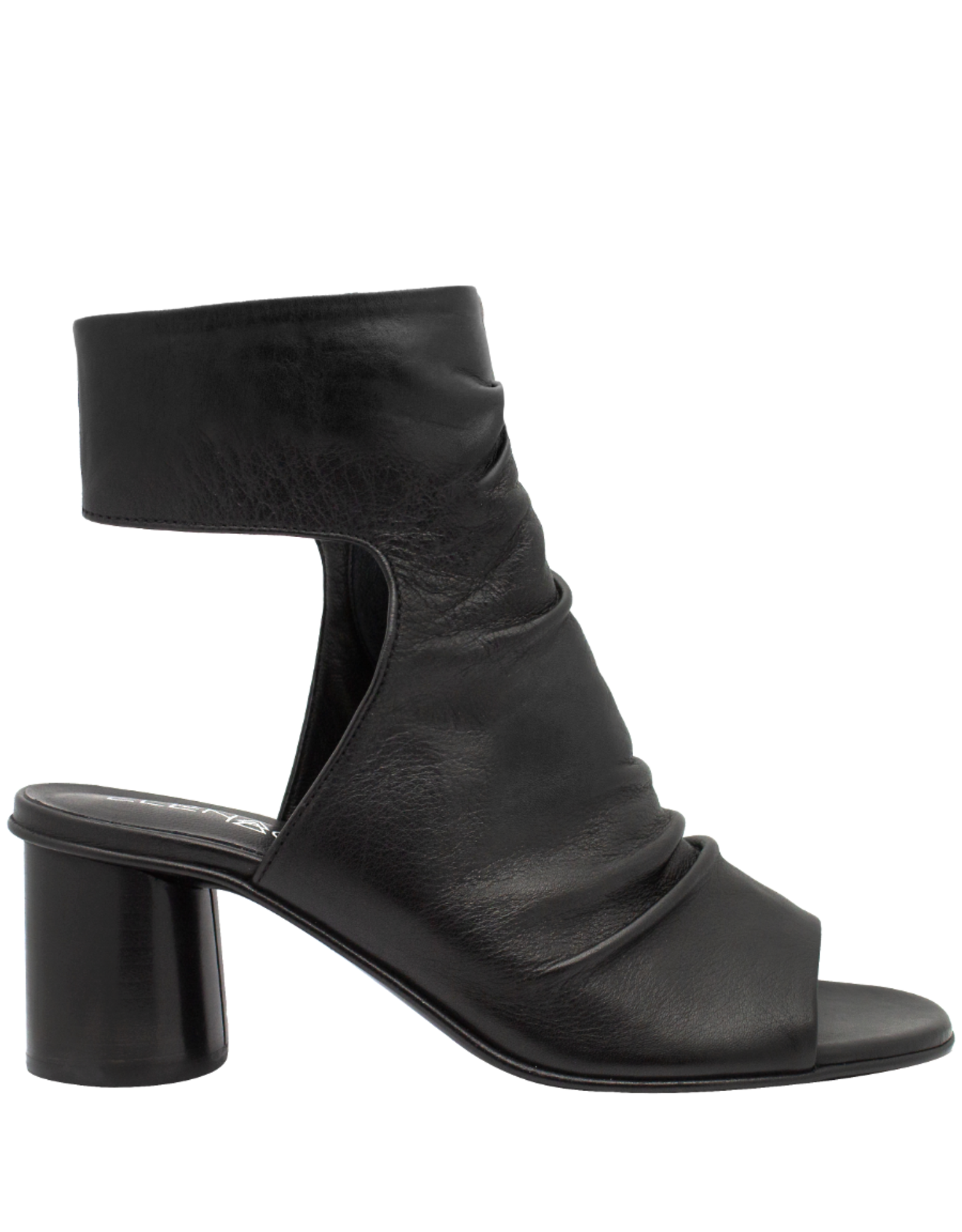 Strategia Strategia EI59B Black Ankle Strap Sandal Stack Round Heel 4227
