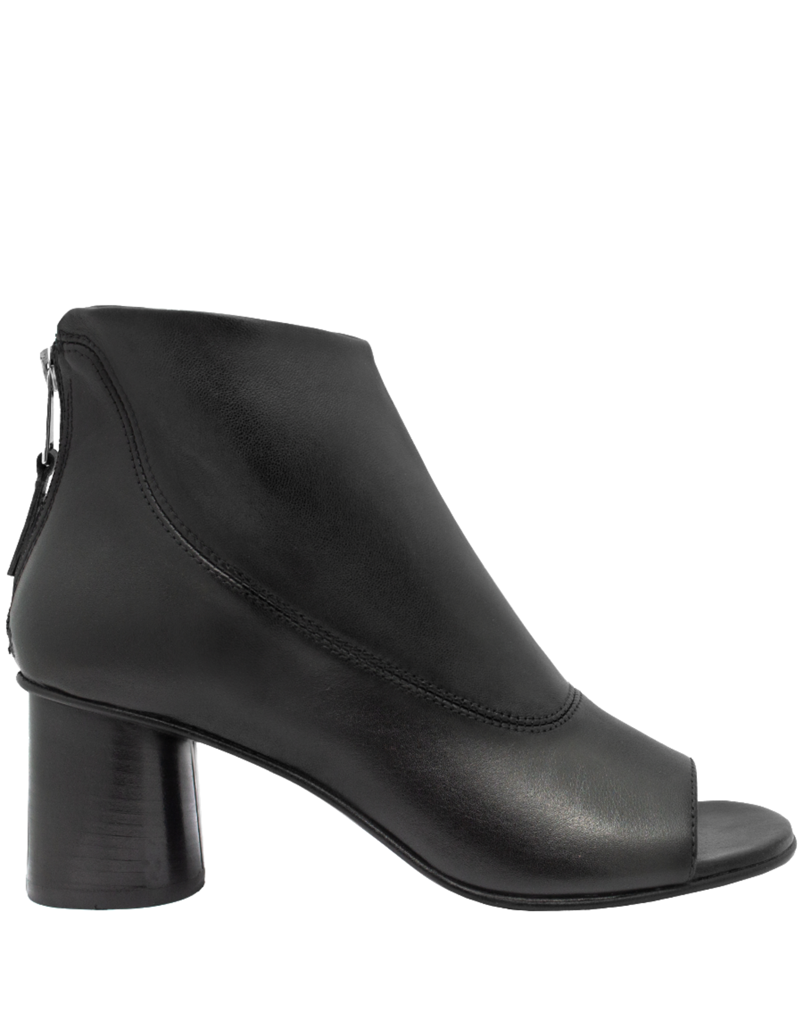 Strategia Strategia  EI59D Black Back Zipper Open Toe Sandal 4232