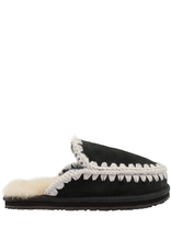 Mou Mou MU2T Black Lambswool Mule Dutch