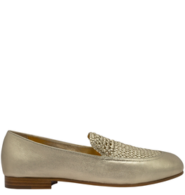 MaraBini MaraBini M12L Gold Loafer With Woven Leather 1020