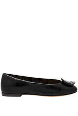 MaraBini MaraBini M12T Black Round Toe Ballerina With Ornament 1026
