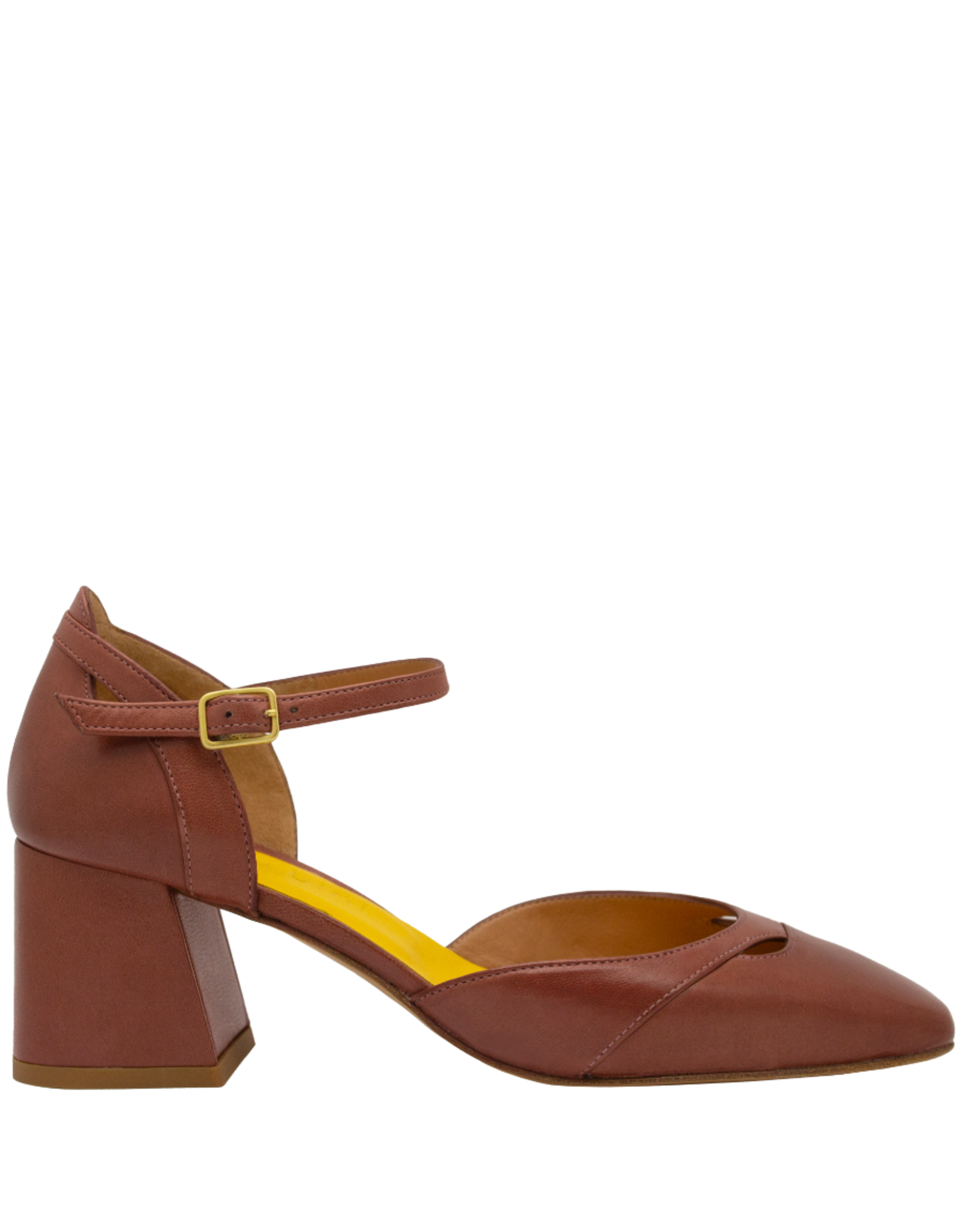 MaraBini MaraBini M12V Wood Mary Jane Square Toe 1027