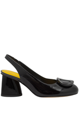 MaraBini MaraBini M13 Black Sling Pump With Buckle Detail 1029