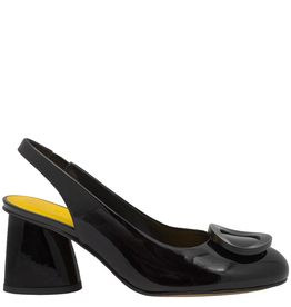 MaraBini MaraBini M13 Black Sling Pump With Buckle Detail 1029