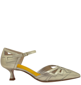 MaraBini MaraBini M13A Gold Mary Jane Point Toe 1030