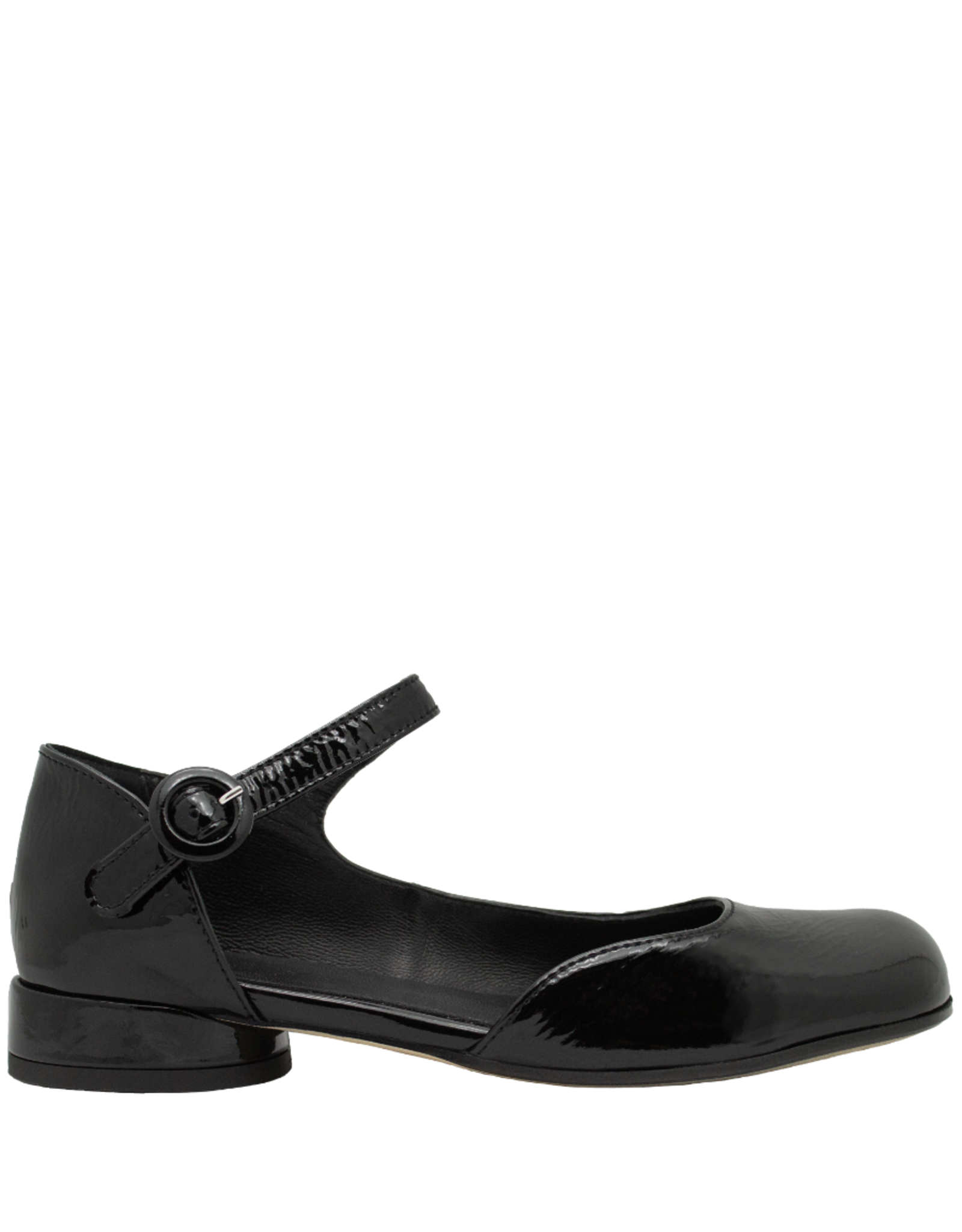 Now Now N45R Black Patent Asymmetric Flat Mary Jane 9143