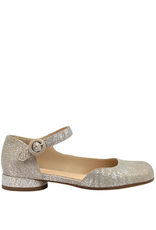 Now Now N45R Silver Asymmetric Flat Mary Jane 9143