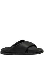 Now Now N45V Black Nappa Criss Cross Mule 9120