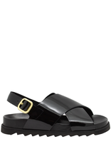 Antenora Antenora AT1N Black  Cross Over Sling Sandal Loren