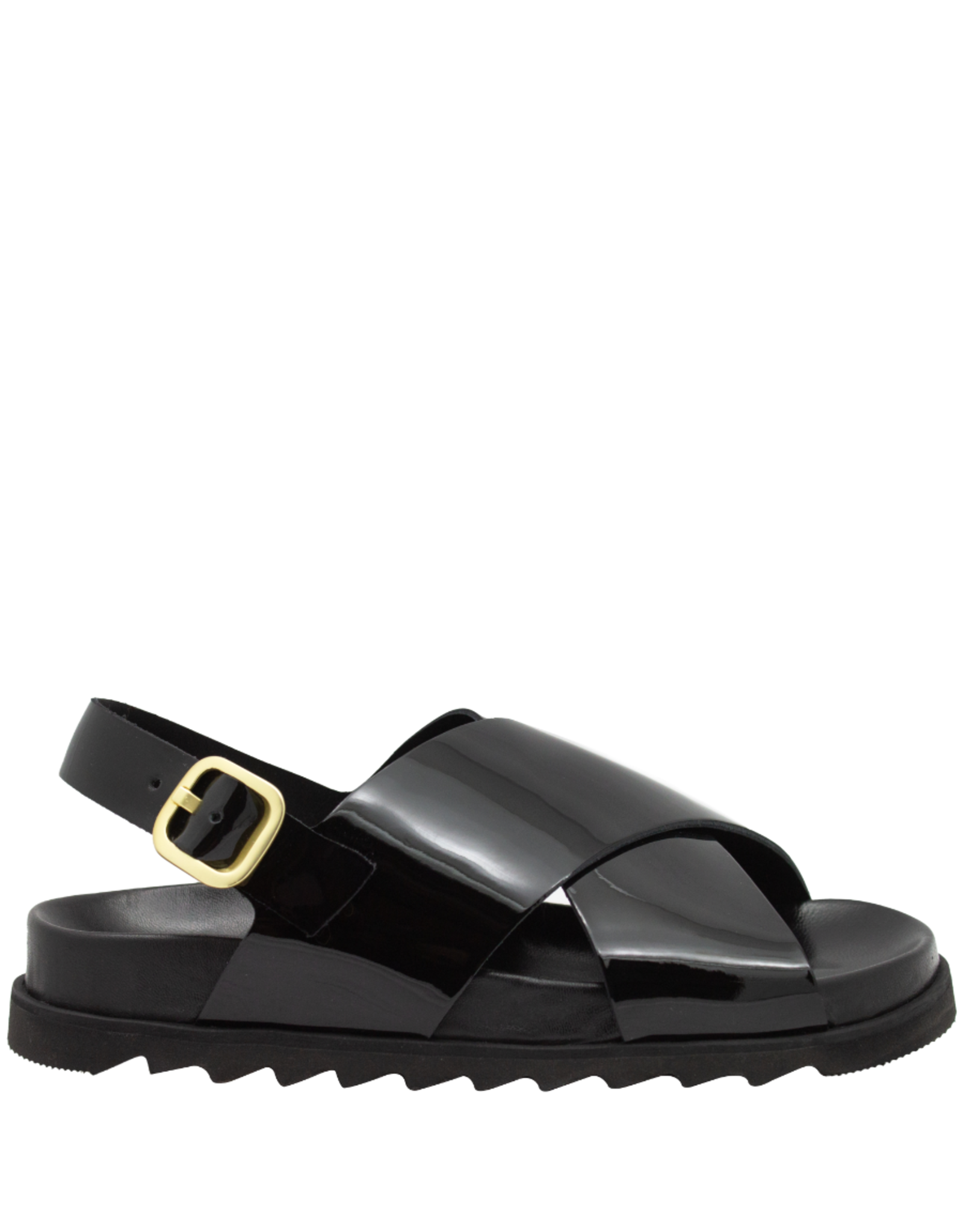 Antenora Antenora AT1N Black  Cross Over Sling Sandal Loren