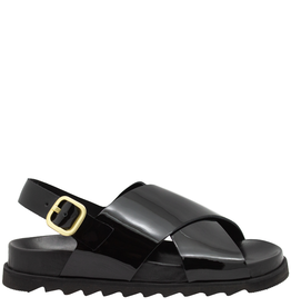 Antenora Antenora AT1N Black  Cross Over Sling Sandal Loren
