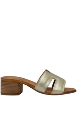 Nuova Nuova N1Y Gold Mule With Block Heel 5051
