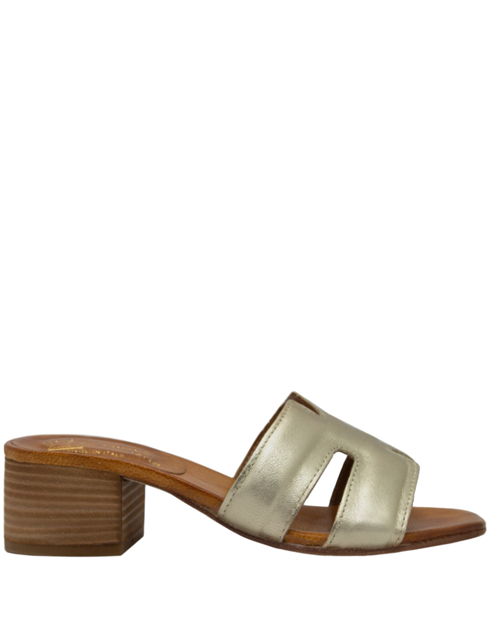 Nuova Nuova N1Y Gold Mule With Block Heel 5051
