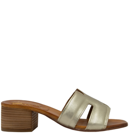 Nuova Nuova N1Y Gold Mule With Block Heel 5051