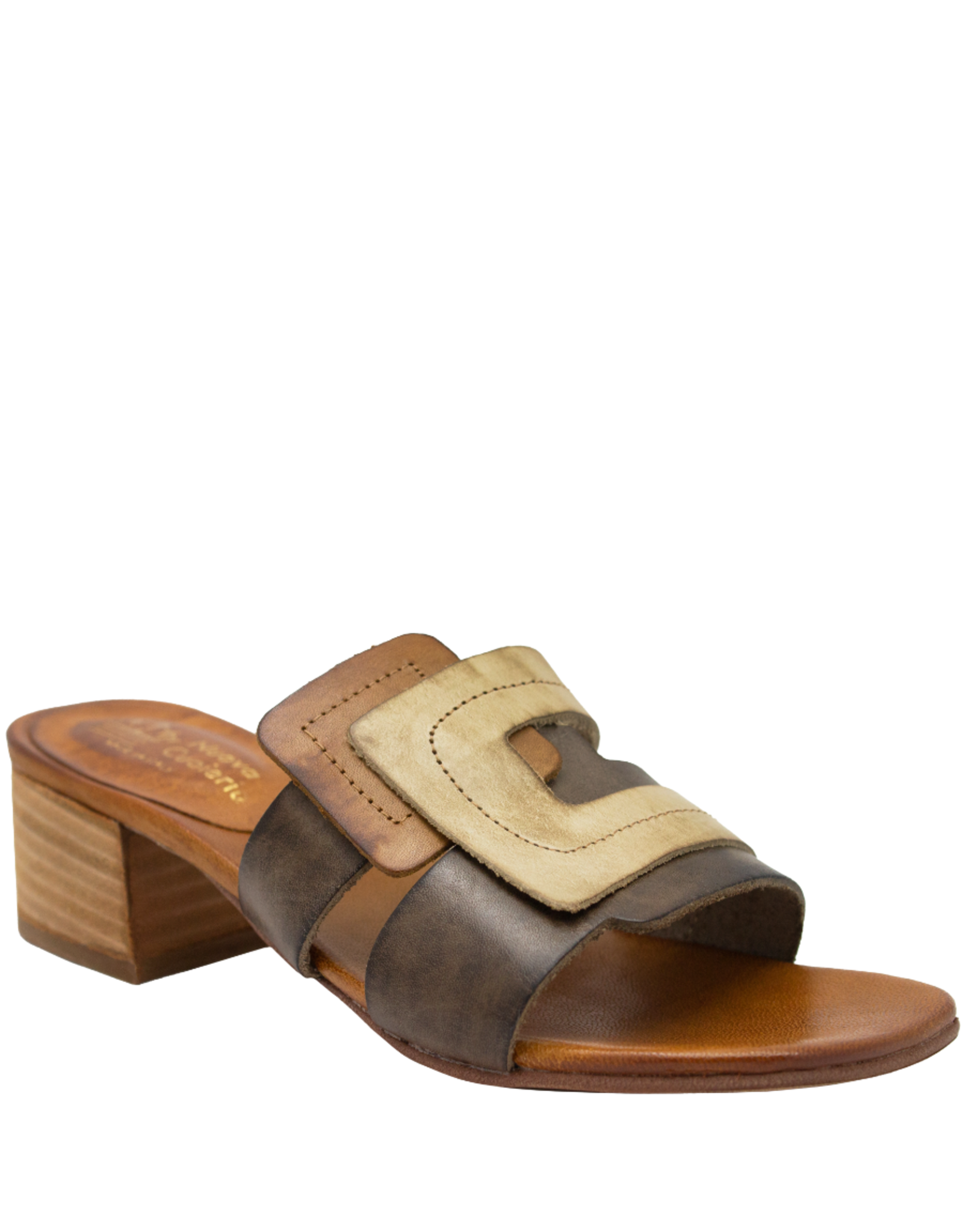 Nuova Nuova N2 Taupe Multi Asym Mule W/Heel 5052