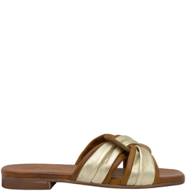 Nuova Nuova N2F Metal With Tan Cross  Mule 5054