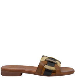 Nuova Nuova N2G Tan/Black Multi Interlock Mule 5055