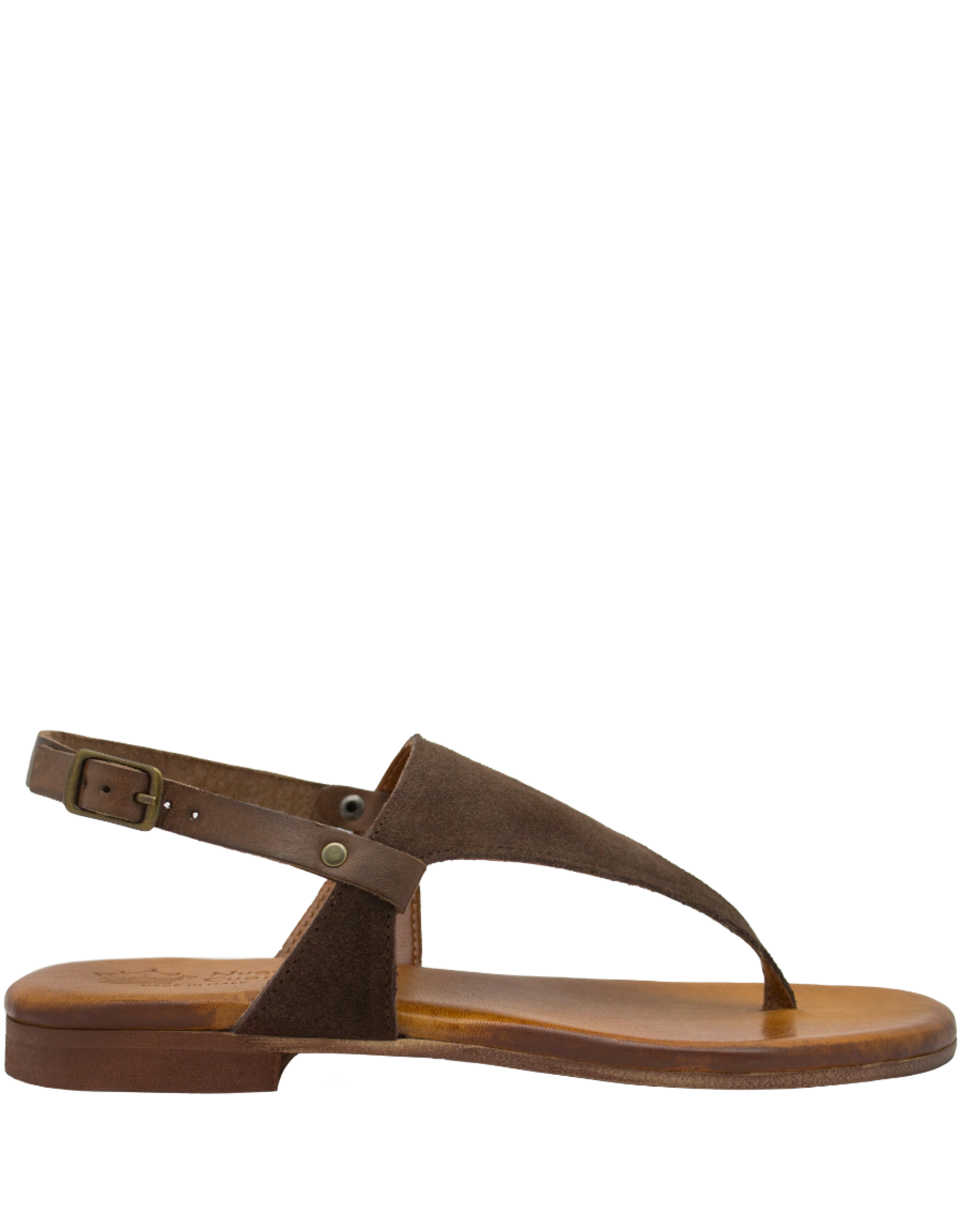 Nuova Nuova N2I Brown Suede Thong Sling Sandal 5056