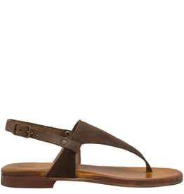 Nuova Nuova N2I Brown Suede Thong Sling Sandal 5056