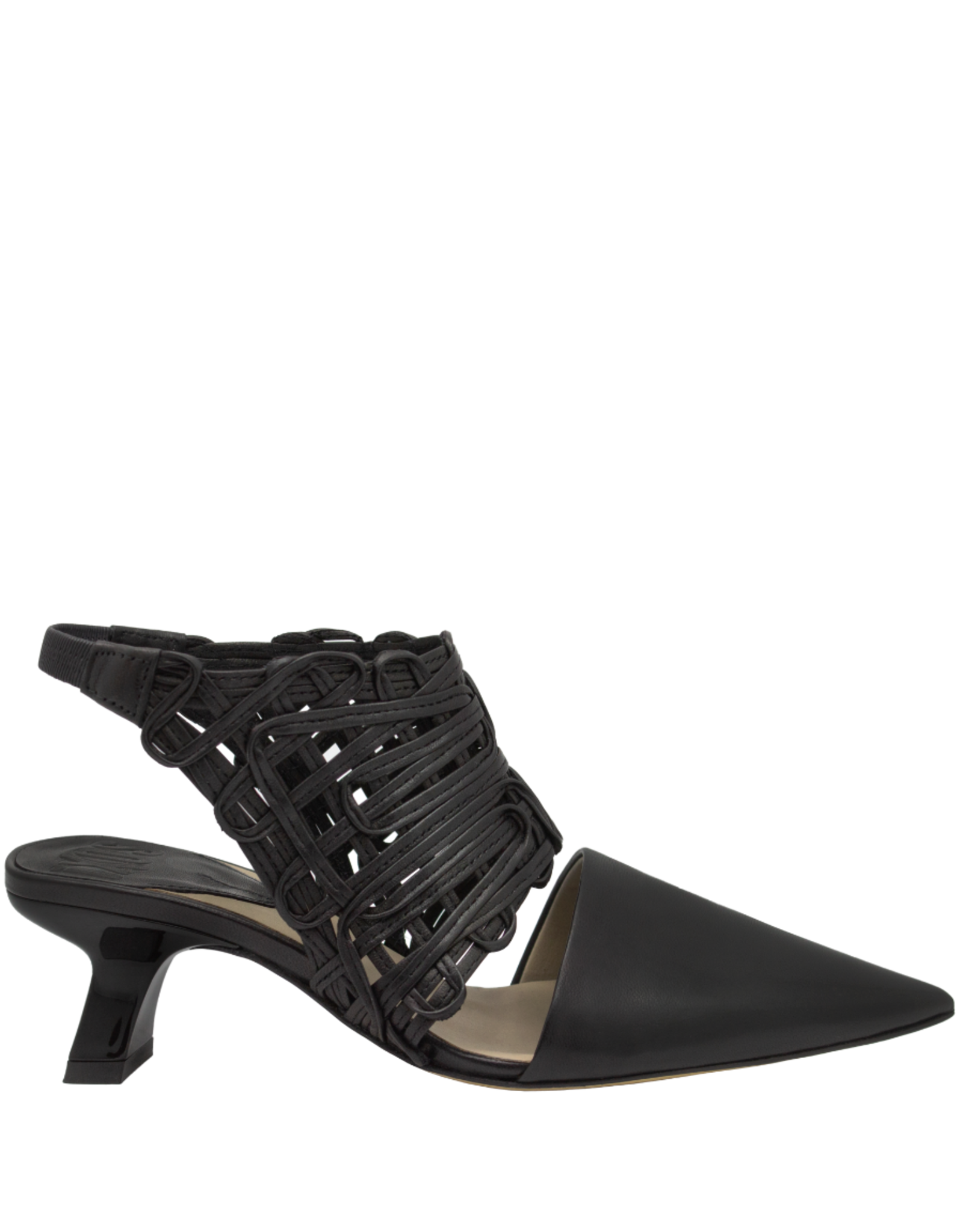Ixos Ixos IS72R Black Sling Pump With Lace 9083