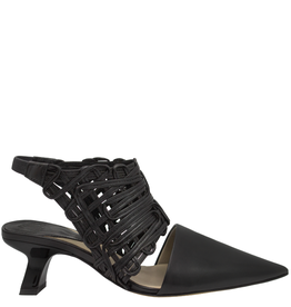 Ixos Ixos IS72R Black Sling Pump With Lace 9083