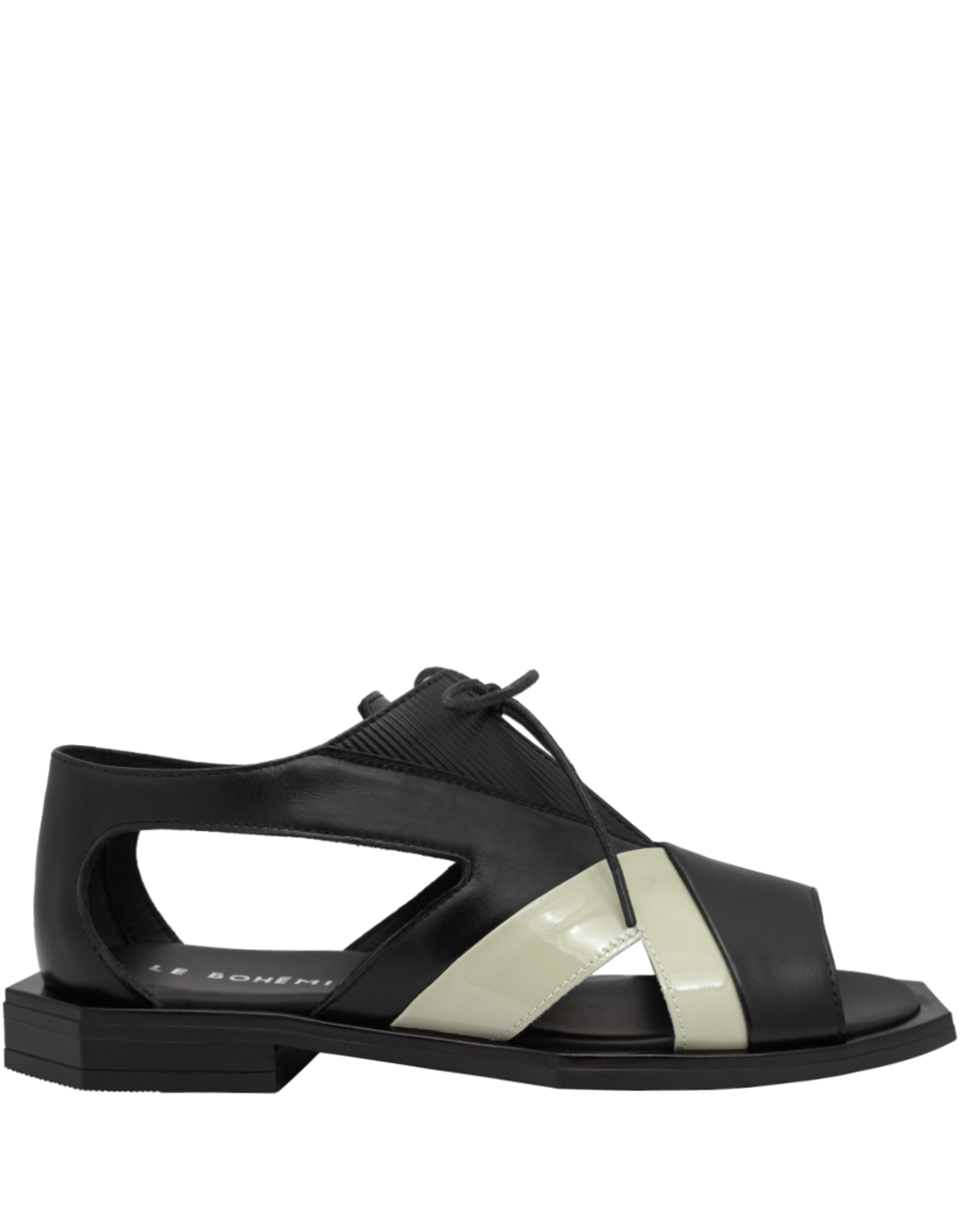 LeBohemien B2Y Black/White Bico Open Toe Flat 2138