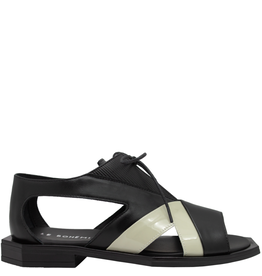 LeBohemien B2Y Black/White Bico Open Toe Flat 2138
