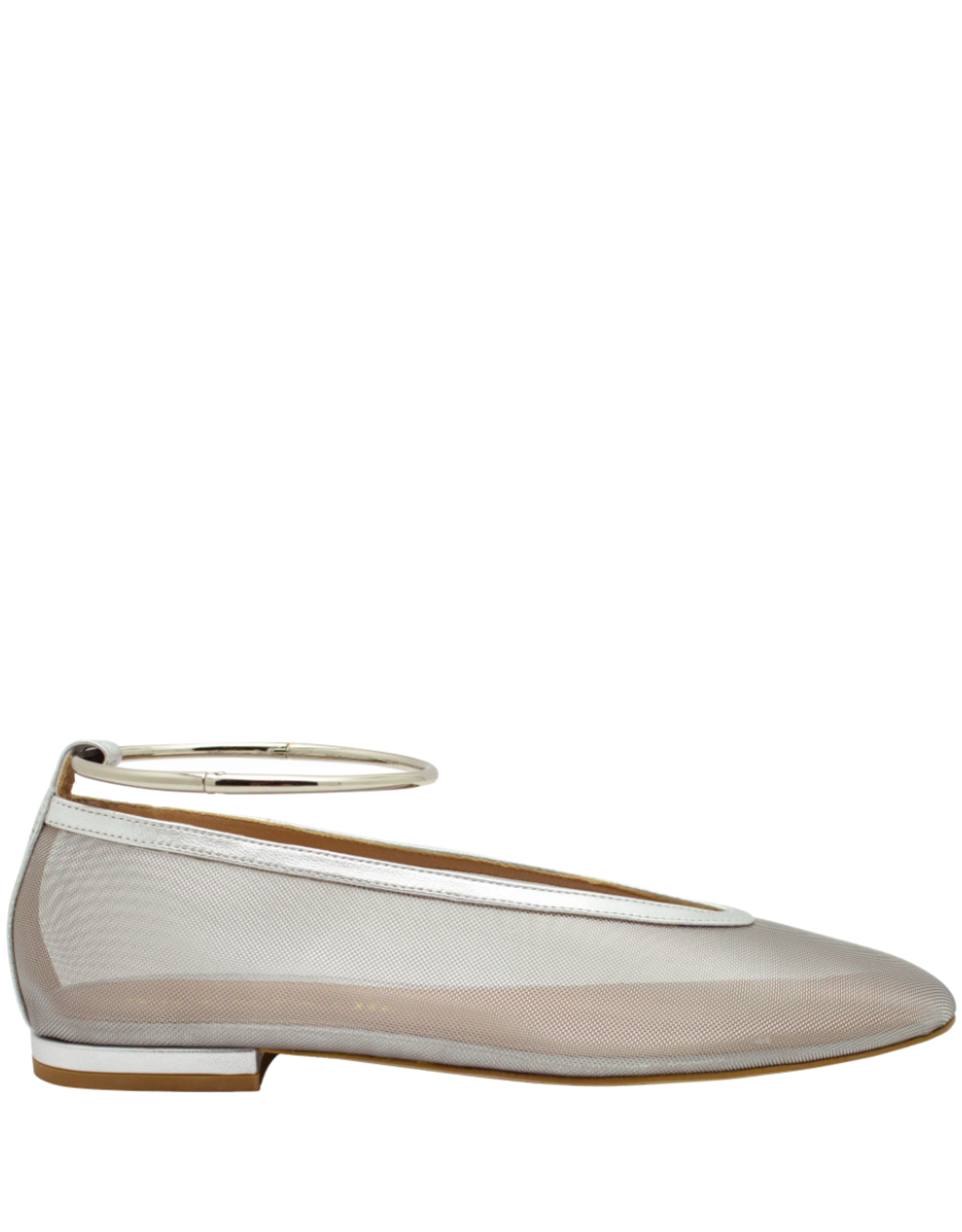 Chantal Chantal Ch1J Silver Flat Mesh Ballerina With Bracelet 2572