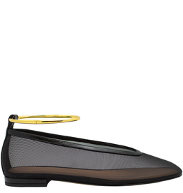 Chantal Chantal Ch1I Black Flat Mesh Ballerina With Bracelet 2572