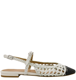 Chantal Ch1K Milk/Black Woven Sling Mary Jane 2623