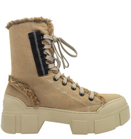 VicMatie VM81A Beige Canvas Lace-Up 3006