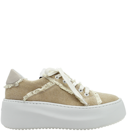 VicMatie VicMatie VM81H Sand Lace-Up Sneaker With Fray 3052
