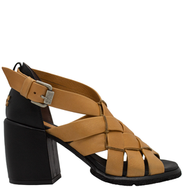 LeRuemarcel LeRuemarcel LR2B Tan Woven Block Sandal 3300