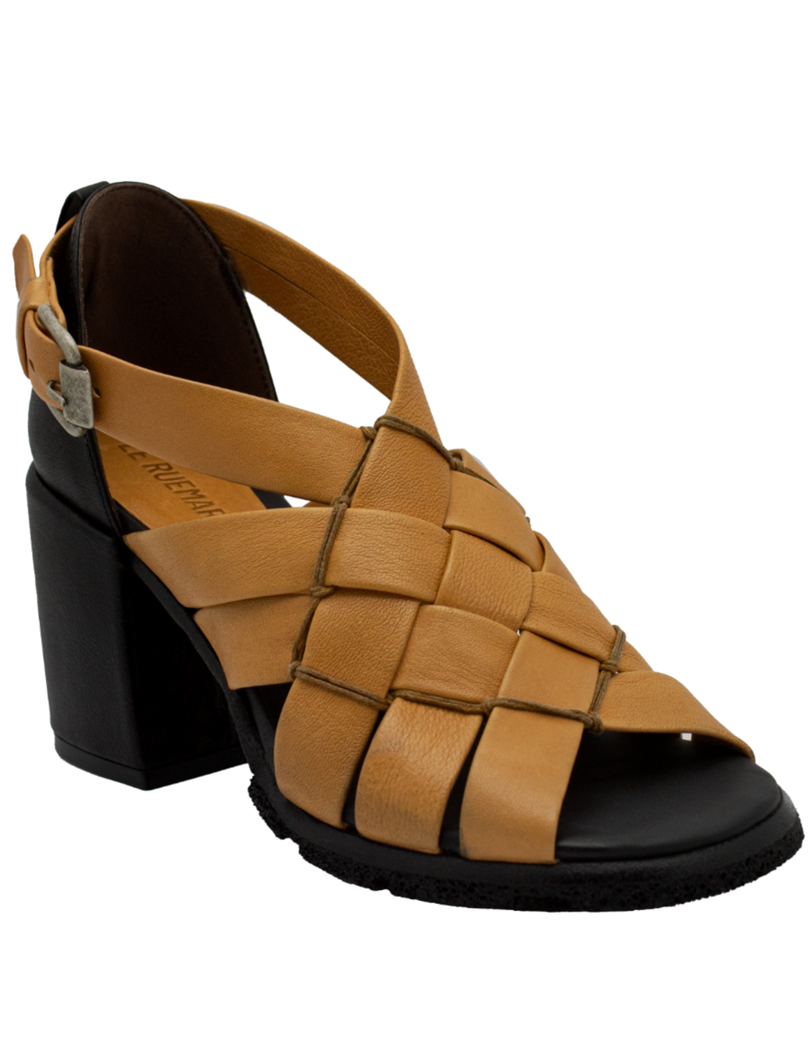 LeRuemarcel LeRuemarcel LR2B Tan Woven Block Sandal 3300