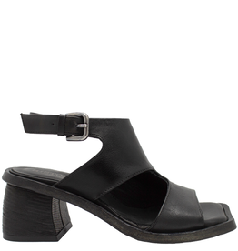 History541 History HF2X Black Block Heel Sling Sandal 3141