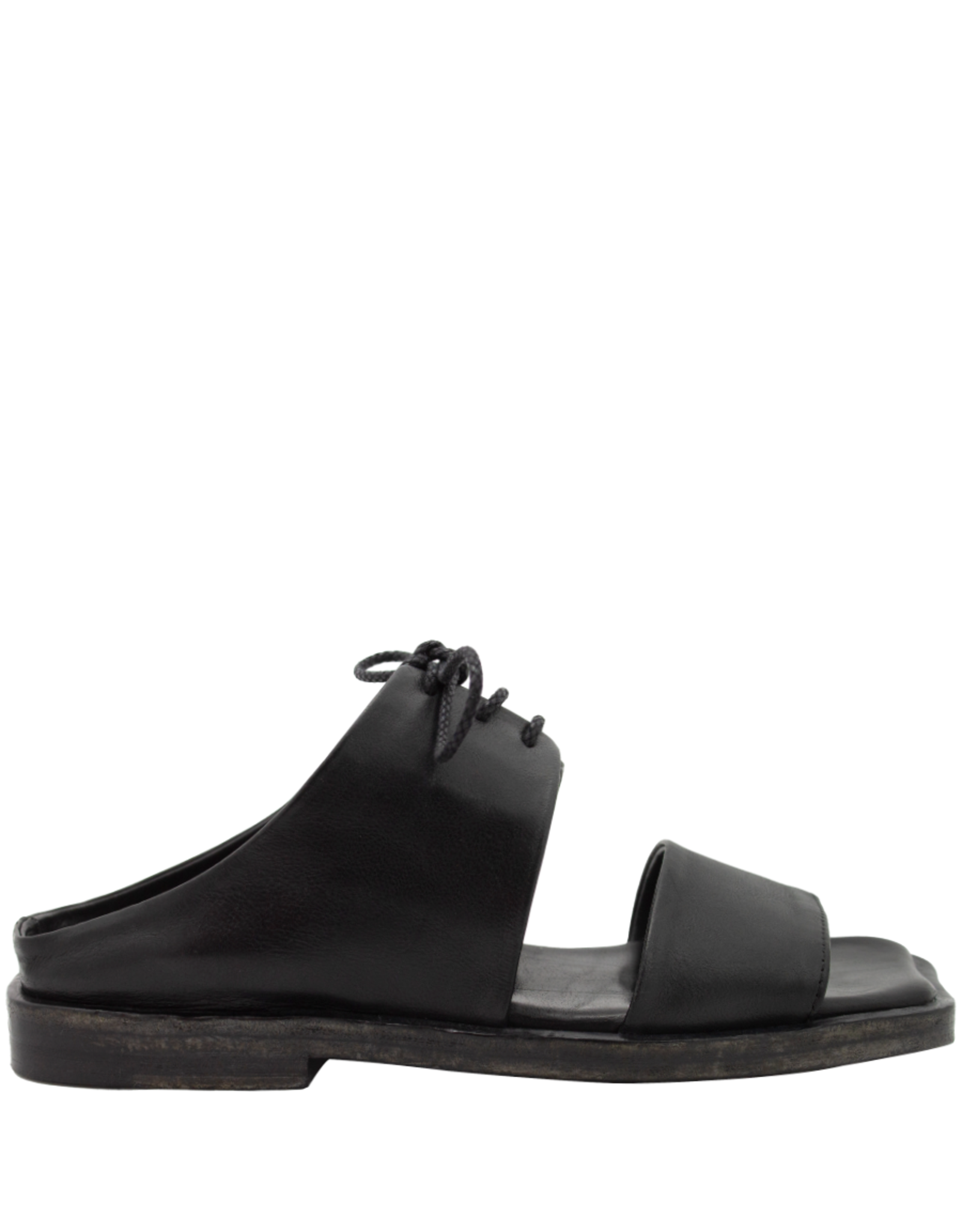 History541 History HF3C Black Lace-Up Mule 3217