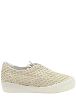 AndiaFora AdiaFora A1E Cream Crochet Flat Slip On Sneakers 1006