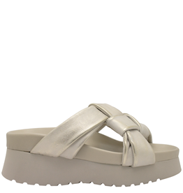 PatriziaBonfanti PatriziaBonfanti P1L Gold Woven Platform Mule 1001