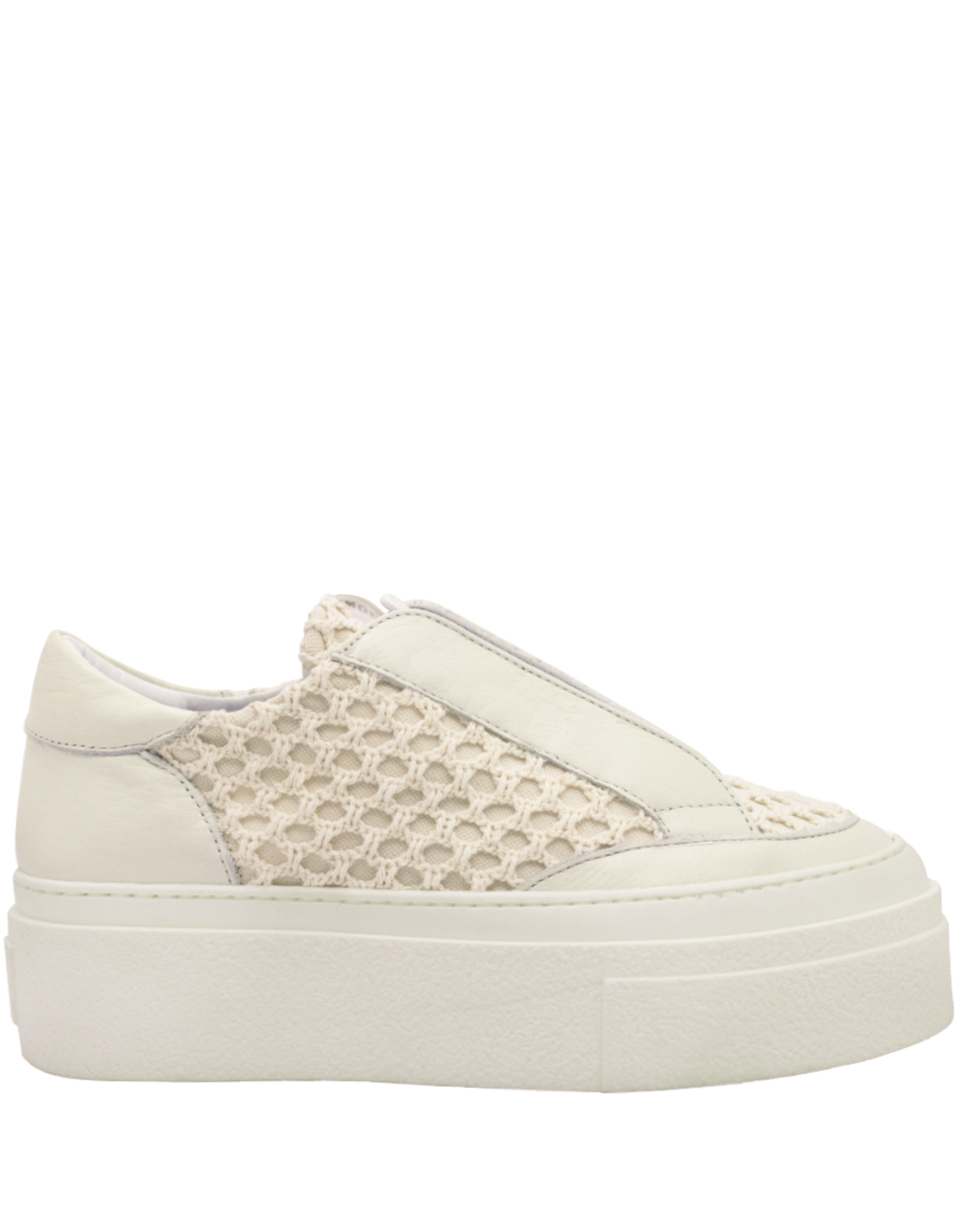 AndiaFora AndiaFora A1D Ivory Crochet Platform Sneaker 1005