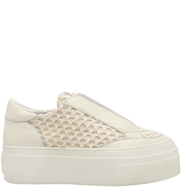 AndiaFora AndiaFora A1D Ivory Crochet Platform Sneaker 1005