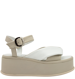 PatriziaBonfanti PatriziaBonfanti P1Q Cream Buckled Platform 1004