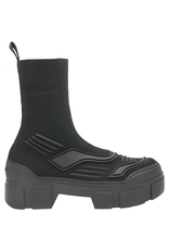VicMatie VM80B Black Knit Tread Sole Boot 7316