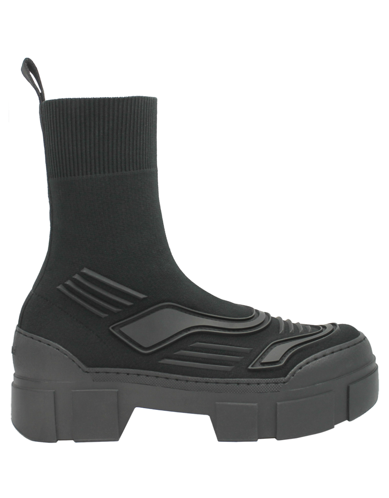 VicMatie VM80B Black Knit Tread Sole Boot 7316