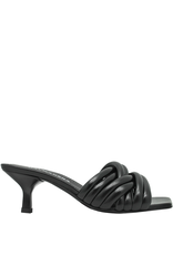Halmanera Halmanera Black Woven Kitten Mule 3013