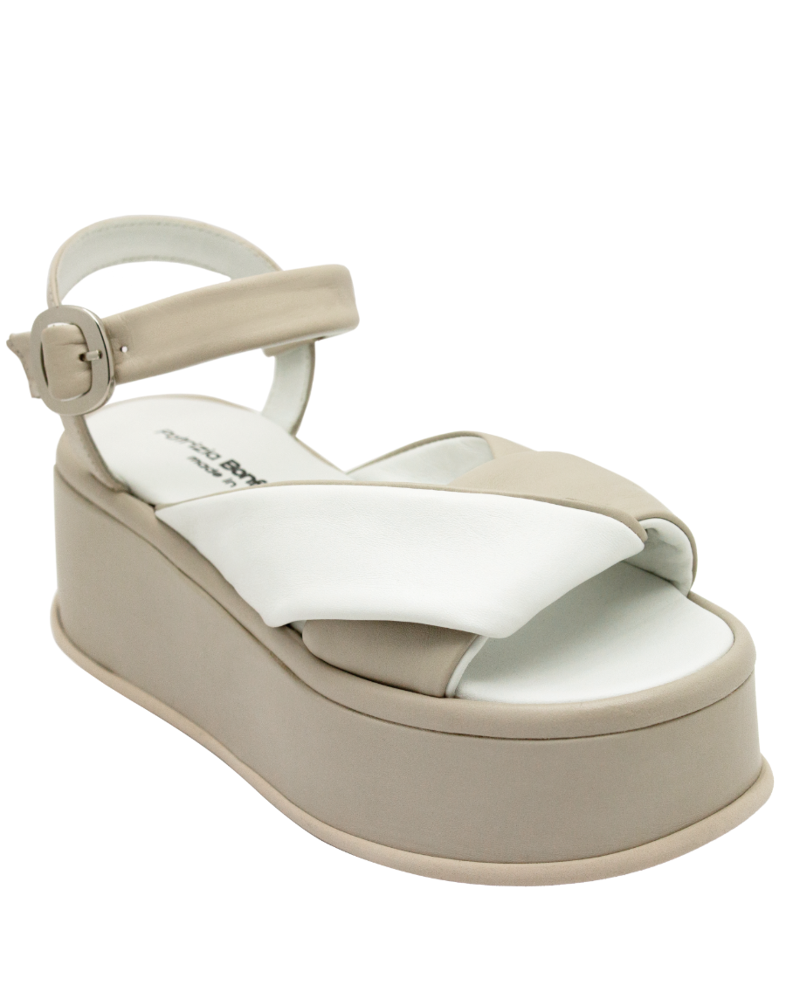 PatriziaBonfanti P1Q Cream Buckled Platform 1004