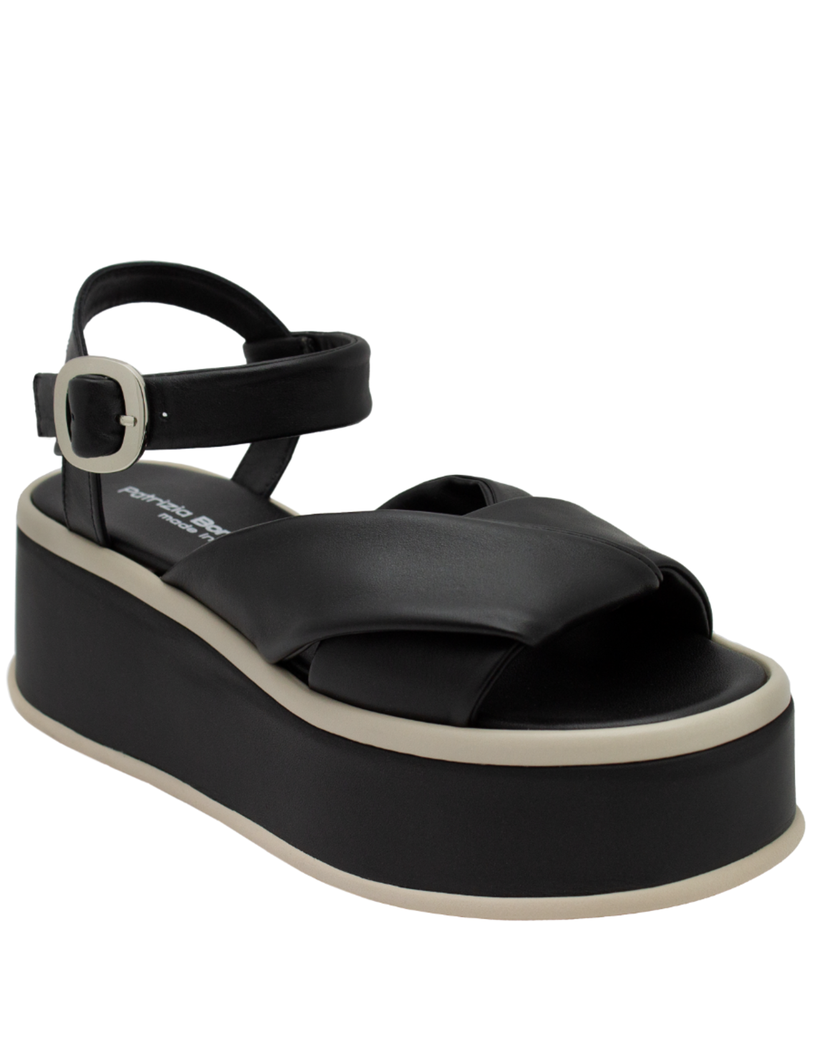PatriziaBonfanti P1P Black Buckled Platform 1004