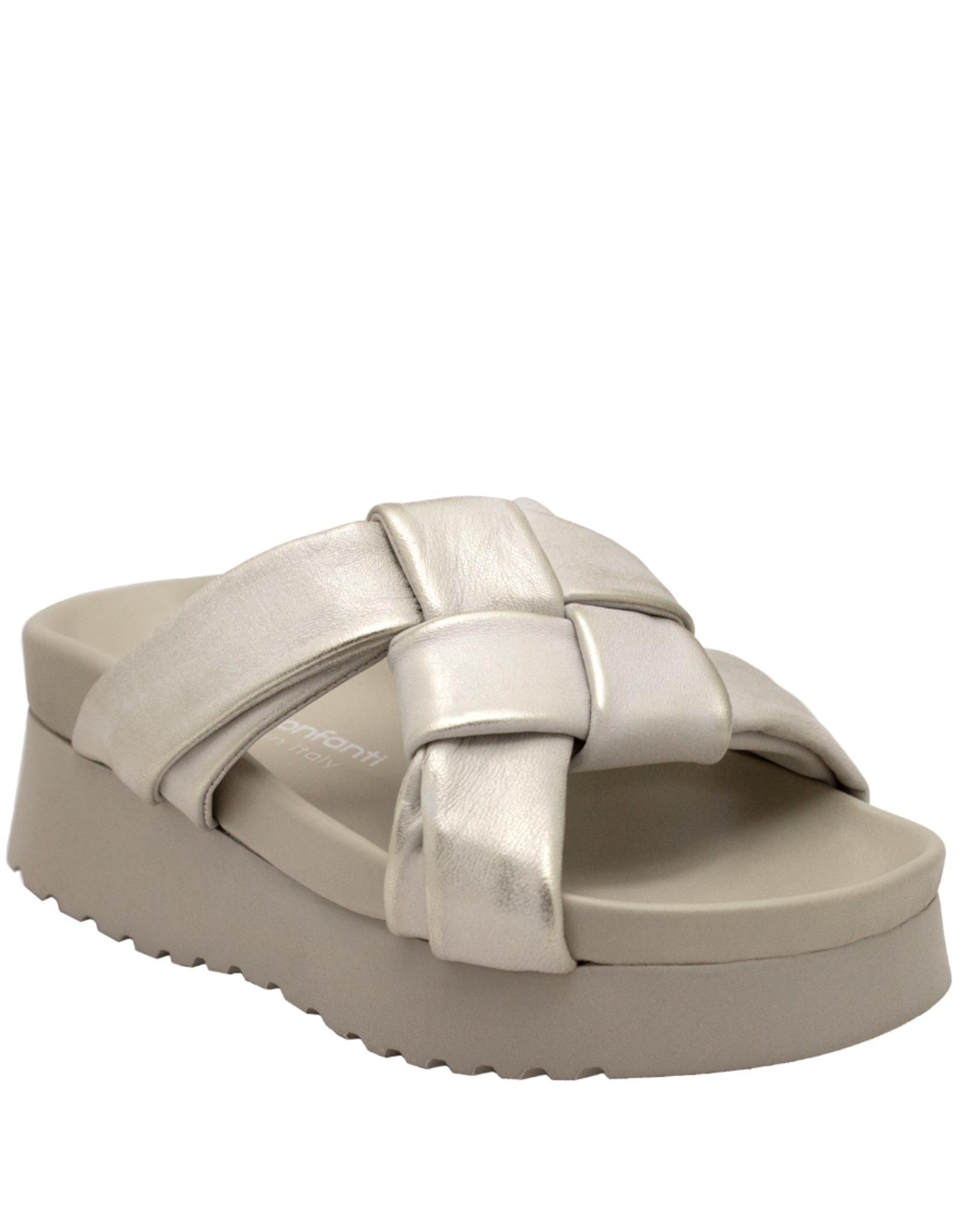 PatriziaBonfanti PatriziaBonfanti P1L Gold Woven Platform Mule 1001
