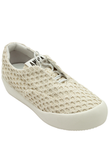 AndiaFora AdiaFora A1E Cream Crochet Flat Slip On Sneakers 1006