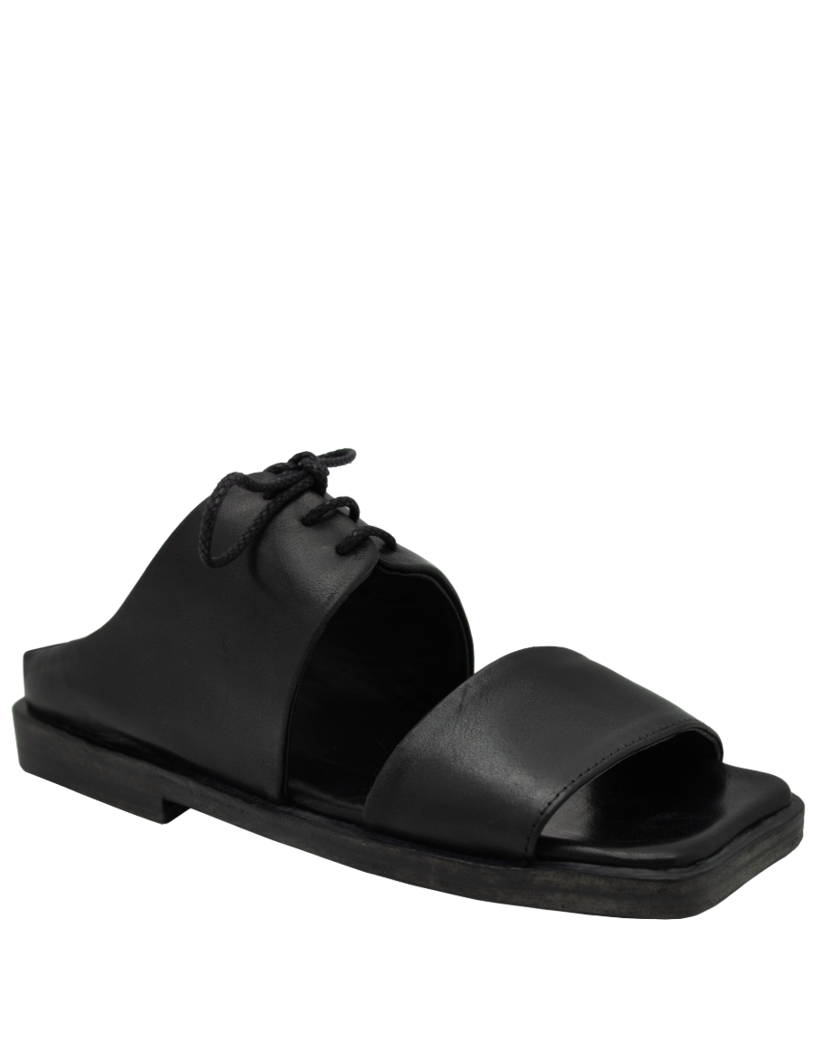 History541 History HF3C Black Lace-Up Mule 3217